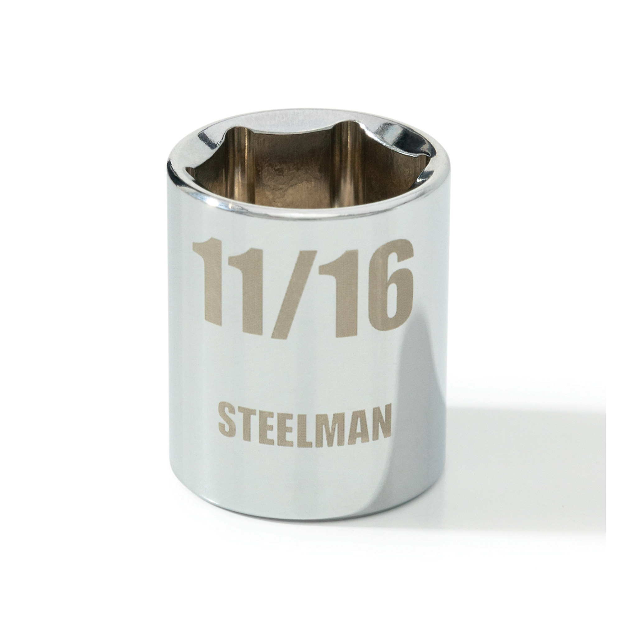 STEELMAN 3/8-Inch Drive x 11/16-Inch Shallow 6-Point SAE Single Socket, Model# 78209